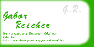 gabor reicher business card